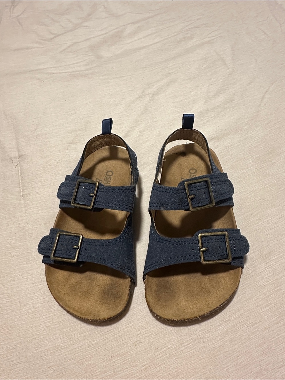 OshKosh B'gosh Navy Double-Strap Buckle Sandals